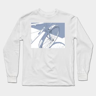 Bicycle in Blue Long Sleeve T-Shirt